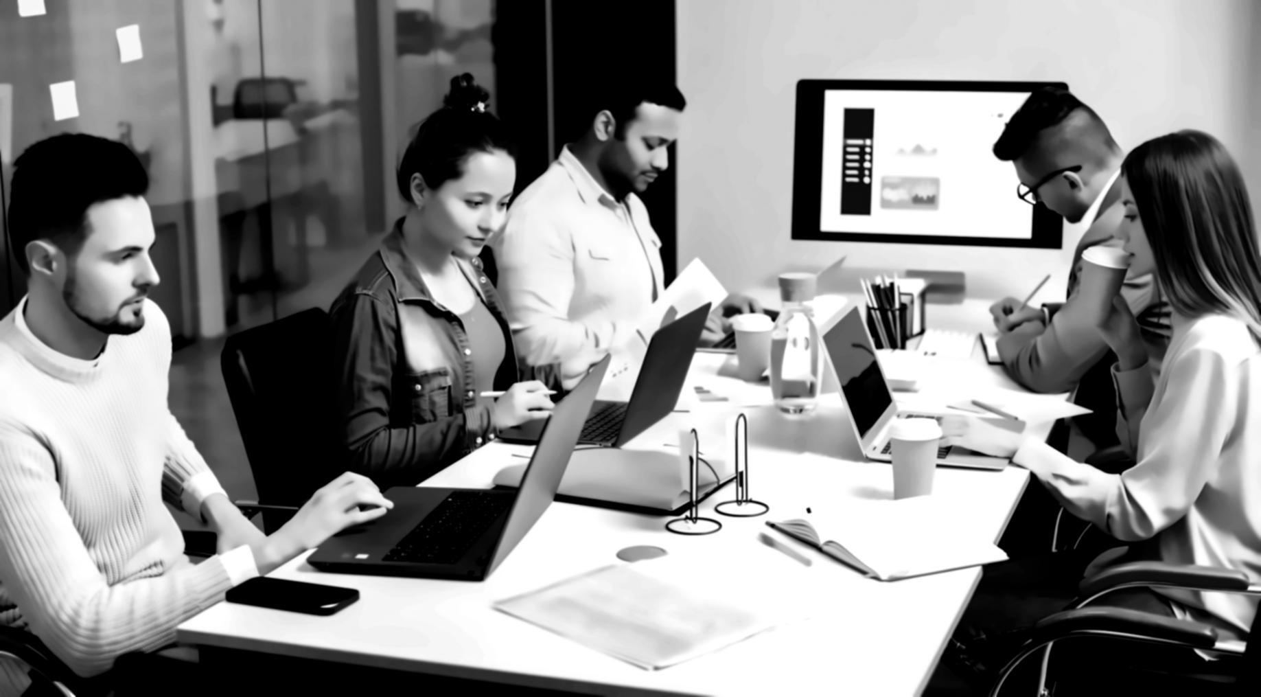 Testing team collaborating on software validation process